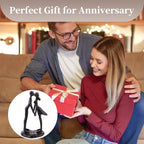 Sziqiqi Anniversary Wedding Gift for Couple: Iron Gifts for 6th Anniversary for Her Him Women - Cast Iron Couple Sculpture Present for Wedding Day Engagement Christmas Bithday Valentines - style: Couple Kiss