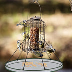 FoldTier 2 Pieces 30 Inch Universal Wild Bird Seed Catcher Hanging Hoop Platform Bird Seed Catcher Tray for Hummingbird Feeders Bee Feeder Outdoor Garden Accessories