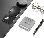 MoKo Phone/Tablet Stand, Foldable Tablet Holder Compatible with iPhone 17/17 Air/17 Pro/17 Pro Max, iPhone 16/Pro/Pro Max/Plus, iPhone 15/Pro/Pro Max/Plus, iPhone 14/Pro/Pro Max/Plus, Gray - color: Gray, size: Small Size