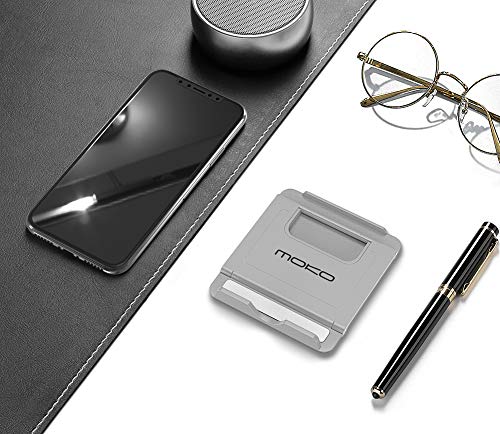 MoKo Phone/Tablet Stand, Foldable Tablet Holder Compatible with iPhone 17/17 Air/17 Pro/17 Pro Max, iPhone 16/Pro/Pro Max/Plus, iPhone 15/Pro/Pro Max/Plus, iPhone 14/Pro/Pro Max/Plus, Gray - color: Gray, size: Small Size