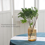 OFFIDIX Glass Vase,7.3 * 4.3in Vertical Line Geometric Faceted Design Flower Vase - color: Yellow