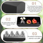 Chunful Black Acrylic Display Box Riser Trophy Base Acrylic Pedestal Stand Block Versatile Trophy Diorama Base and Storage for Photography Props Home Office Decor Showing(16" L X 6" W X 4" H) - size: 16" W X 6" D X 4" H