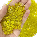 2lb Curshed Yellow Glass Chips for Crafts Art Resin Vase Filler - color: Yellow