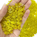 2lb Curshed Yellow Glass Chips for Crafts Art Resin Vase Filler - color: Yellow