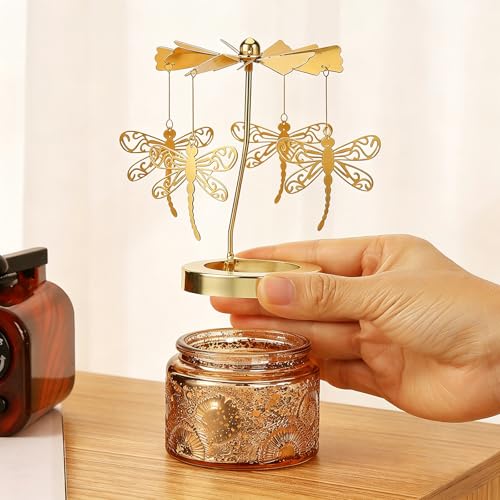 Mothers Day Gifts for Mom Wife Daughter Sister, Birthday Gifts for Women, Unique Dragonfly Gift for Friends Women, Rotatable Scented Candles Gift for Mothers Day Anniversary Christmas (Dragonfly) - size: Dragonfly