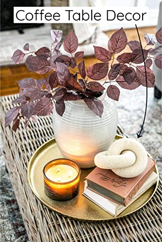 Rool Coffee Table Books Wood Knot Decor Shelf Decor Living Room Decor Mantle Decorations Coffee Table Decor Items Wooden Chain Link Decor White Décor - color: White