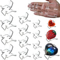 12 PCS Rock Display Stand Mini Acrylic Easel Stands ( 3 Sizes ) Acrylic Rock Holder Rock Stands for Display Multiple Sizes Small Collectibles - Crystal Painted Rock Geodes Rock Mineral Agate Fossil - size: 12 PCS ( 4* large+4* medium+4* small )