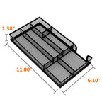 Desk Drawer Organizer, Metal Mesh Dividers Organizer (Blak-2P, Small) - color: 2PC-Black-Small