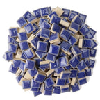 Mosaic Tiles for Crafts Blue, Glazed Porcelain Tiles,300g/200pcs Ceramic Tile Mosaic Pieces,Square Shapes(12mm),Design for Mosaic Making Projects - color: Blue