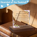Pregnancy Celebration Acrylic Plaque Gift, Precious Gift for Expecting Daughter, Sentimental Parent-to-Daughter Keepsake with Wooden Stand, XXD194 - style: Beautiful Daughter