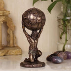 Veronese Design 5 1/2 Inch Atlas The Titan Who Holds The Sky Resin Sculpture Cold Cast Bronze Finish