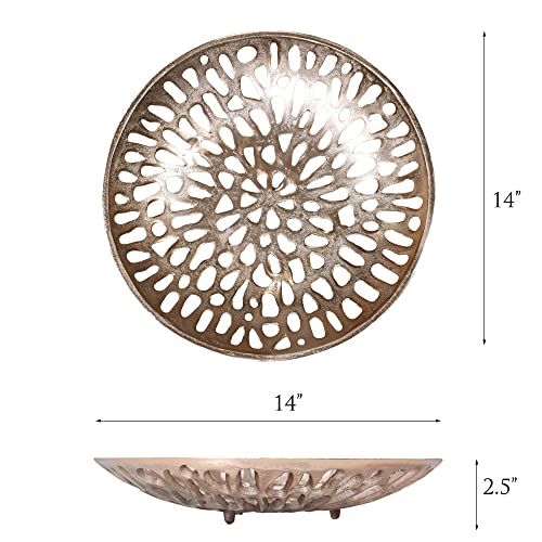 BBH Home's Handmade Bronze Novelty Shaped Aluminium Tray 5.51 x 5.51 x 1.37 AMBBVK063AB2020 - color: Bronze