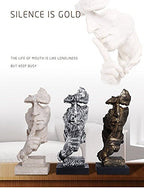 Creative Abstract The Thinker Statue Sandstone Face & Hand Statues and Sculptures Home & Office Desk Decoration (Sand Silence)