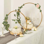 Tableclothsfactory Round Wedding Arch Cake Stand, Metal Floral Centerpieces Display - 33"