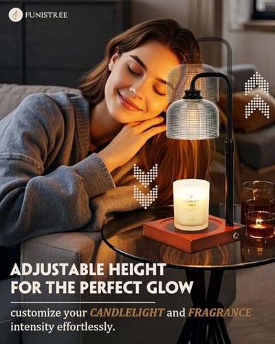 Candle Warmer Lamp with Timer Dimmable, Adjustable Height Candle Warmer,Mothers Day Birthday Gifts for Women Mom House Warming Gifts New Home, Wax Warmer for Jar Candles with 2 Bulbs - color: Gray