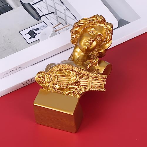 LCCCK 6" H Gold Aphrodite Statue Sculpture, Resin Greek Mythology Bust Statue, for Coquette Room Decor, Dark Academia Room Decor, Bookshelves, Shelves, Partition, Coffee Table Centerpiece - color: Gold, size: Small