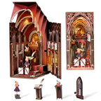 Book Nook Kit - DIY Miniature Dollhouse Kit for Adults and Teens, Tiny House Booknook Bookshelf Decor 3D Wooden Puzzle, Gifts for Family, Friends (Alice Evidence) - style: Alice Evidence