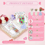 Ceenna 16 Pcs Mini Vase Magnets for Fridge Gift with Organza Bags Cards Tiny Refrigerator Decoration Office Kitchen Locker Whiteboard for Female Coworker Teacher Nurse Plant Lovers End of Year Gifts