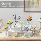 Glasseam Clear Glass Vases for Centerpieces: Mini Flower Vase Set 28Pcs Bud Vases in Bulk - Modern Small Vases for Home Room Wedding Party Dining Table Center Decor
