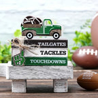 Briwooody 5 Pcs Football Decoration Football Tiered Tray Decor Mini Faux Ball Wooden Book Stack Set Sport Party Decorations Decorative Book Sign for Home Locker Room Table Shelf Desk - style: Football