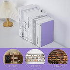 Metal Book Ends Bookend for Shelves Book Holder - color: Purple