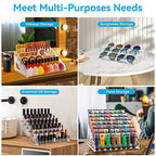 Pero Pero Nail Polish Organizer Acrylic Display Rack for Nail Polish Holder Sunglasses Organizer Essential Oils Holder Clear Eyeglasses Display Case Makeup Organizer - style: 7Layers