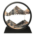 Muyan Moving Sand Art Picture Sandscapes in Motion Round Glass 3D Deep Sea Sand Art for Adult Large Desktop Art (Black, 12 Inch) - color: Black, size: 12 Inch