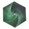 Fractal Fidget Hexagon - Suitable for Relieving Stress, Anxiety, and Tension | Autism, ADHD | Desk Adult Fidgeting Stress Relief Gift (Green Black 35 Rings) - color: Green Black 35 Rings
