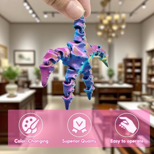 3D Printed Figurines Art Sculpture Toy Office Desk Shelf Decoration Colorful Abstract Sculpture Pieces Creative Display Decor - color: Starfish, size: F
