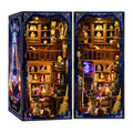 Book Nook Kit - DIY Miniature Dolls House Kit with Furniture and LED Light, 3D Puzzle Wooden Art Bookends, Model Kits for for Adults and Teens (Magic Potion Shop) - style: Magic Potion Shop