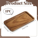 Wood Tray for Bathroom, Wood Soap Dispenser Tray, Toilet Tank Tray, Kitchen Tray, Comestic Holder Bathtub Organizer, Home Decor Ideal for Jewelry, Cosmetics, and Small Items (7.5 x 4 x 0.6 inch)
