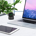 AhaStyle iWatch Stand Silicone Charging Dock Holder for Apple Watch Ultra 3, Ultra 2, Ultra, SE3, SE2, SE, Series 11 10 9 8 7 6 5 4 3 2 1 (49/46/45/44/42/41/40/38mm), Supports Nightstand Mode (Black) - color: Black