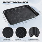 4 Pcs Boot Tray for Entryway Black Small Shoe Tray Waterproof Shoe Mat Front Door 13.78 x 10.83 x 1.18 Inch Boot Mat Multi Purpose Plastic Accessories Pet Entryway Indoor and Outdoor Use