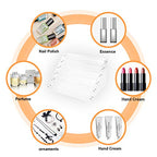 BTremary Clear Nail Polish Paint Organizer Holder Rack Shelf 6 Tier Acrylic Tattoo Ink Essential Oil Display Stand Holds Up to 48-96 Bottles for Table (Fit 1-2oz Bottles) - size: 6 Tiers Tabletop Rack