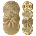 NUOBESTY 1 Set Metal Circle Wall Art Ornament Modern Golden Hanging Sculpture for Living Room Bedroom Bathroom Decoration