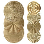 NUOBESTY 1 Set Metal Circle Wall Art Ornament Modern Golden Hanging Sculpture for Living Room Bedroom Bathroom Decoration