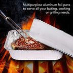 Foil Pans with Lids - 9x13 Aluminum Pans with Covers - 20 Foil Pans and 20 Foil Lids - Disposable Food Containers Great for Baking, Cooking, Heating, Storing, Prepping Food Silver, Stock Your Home - size: 20 Pack W/ Lids