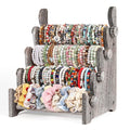TOPNEW 4 Tier Wooden Bracelet Holder,Scrunchie Bangle Watch Necklace Display Storage Jewelry Holder Stand Display Organizer,Antique White - color: 4 Tier Antique White