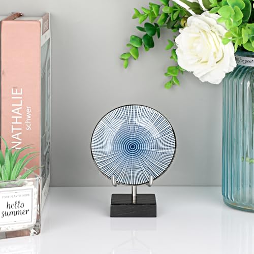 Hipiwe Adjustable Stainless Steel Arms Display Stand Wooden Base Rock Display Small Display Easel Holder for Displaying Fossil Coral Geodes Rock Mineral Agate Plate Seashell and Photos, 2"x2"x3.1" - size: Small