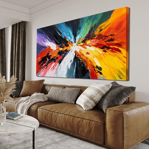 Canvas Wall Art Decor Modern Wall Art Pictures For Living Room Black and White Wall Art Decor Canvas Abstract Art Work Colorful Abstract Wall Art Prints For Bedroom Office Home Wall Decor 24" x 48" - color: XY-E, size: 48"L x 24"W