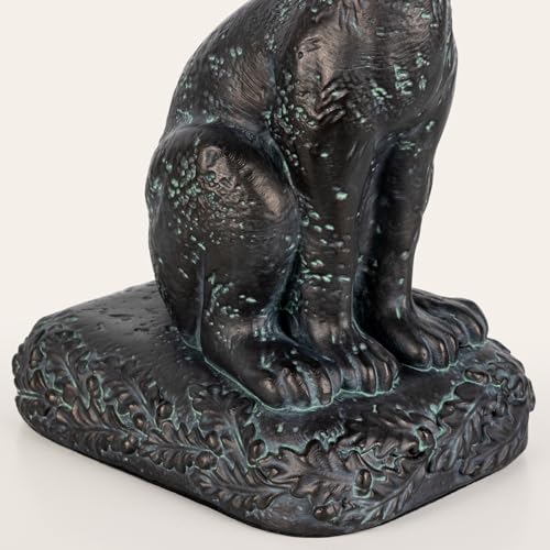 Rabbit Bookends, Decorative Bunny Book Ends for Shelves, Unique Rabbit Figurine Bookends, Heavy Resin Book Holder for Bookshelf Home Office Nursery Decor (Dark Bronze) - color: Dark Bronze