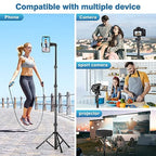70" Phone Tripod with Remote & Holder, Portable Cell Phone Stand, Selfie Stick for Video Recording, Compatible with iPhone 14/13 Pro Max/Android/Camera - size: 70"