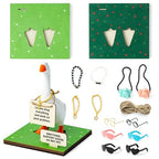 WATINC Magnetic Goose Key Holder - 27PCS 7inch Cute Desk Goose Statue Sculpture Decor with Detachable Outfits, Funny Desktop Key Holder Table Organizer with Base Signs for Entryway Housewarming Gift