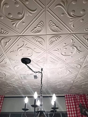 Antique Ceilings Anet White Decorative Styrofoam Ceiling Tiles for Glue-up Application