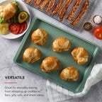 KitchenAid Nonstick Swiss Engineered Aluminized Steel Baking Sheet, Dishwasher Safe, 13x 18 Inch, Cardamom - color: Cardamom, size: 13 x 18 Inch