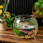 Geelin 5 Gallon Plastic Fish Tank Large Bowl Shatterproof with Crystal Clear Clarity for Terrarium, Flower Vase Centerpiece Gift for Fish Lovers (Round) - size: 5 Gallon, style: Round