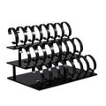 3-Tier Watch Display Stand Organizer, 24 Piece Jewelry Holder Rack, Black