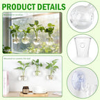 Bunmery 4 pcs Window Propagation Stations, Easy to Install Plant Propagation Bulbs with Suckion Cups, No Nails Wall Hanging Planter Propagation Station, Glass Plant Terrarium Vase - color: Clear Bulb, size: 4 PCS