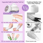 MIZHSE 60g White 3D Gel Nail Art Sculpting, Solid Builder Gel for Nails Non-Sticky Carving Molding Hard Extension Gels Soak Off U V LED for Salon Manicure Home DIY - color: 0-0-White