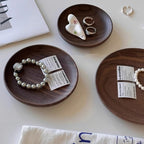 1PC Retro Beaded Tray - Aromatherapy, Storage, Desktop Decor, Jewelry Display, Photography Ornament, Circle